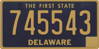 DE license plate 745543