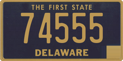 DE license plate 74555