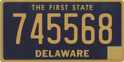 DE license plate 745568