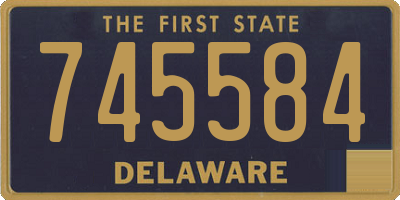DE license plate 745584
