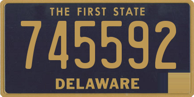 DE license plate 745592