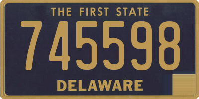 DE license plate 745598