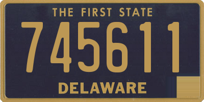 DE license plate 745611