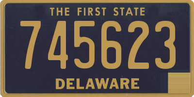 DE license plate 745623