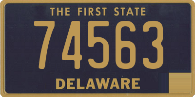 DE license plate 74563