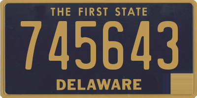 DE license plate 745643