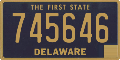 DE license plate 745646