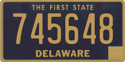 DE license plate 745648