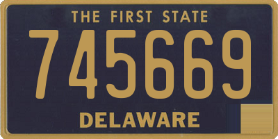 DE license plate 745669