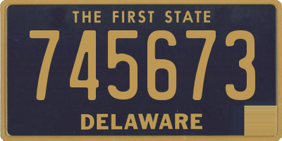 DE license plate 745673