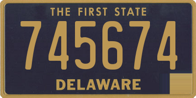 DE license plate 745674