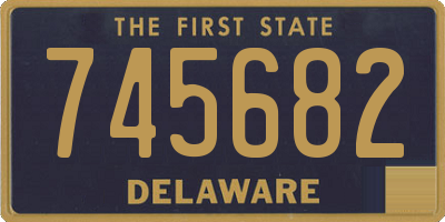 DE license plate 745682