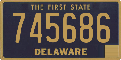 DE license plate 745686