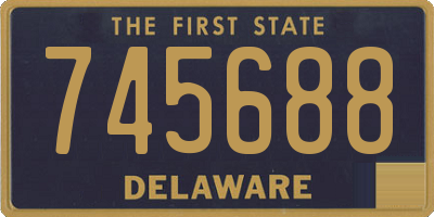 DE license plate 745688