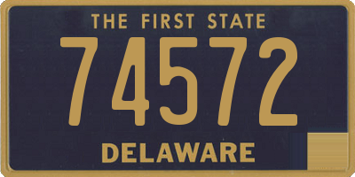 DE license plate 74572