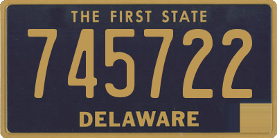 DE license plate 745722