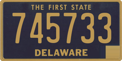 DE license plate 745733