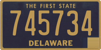 DE license plate 745734