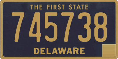 DE license plate 745738