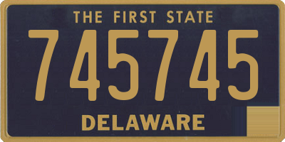 DE license plate 745745