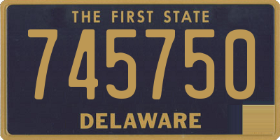 DE license plate 745750