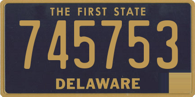 DE license plate 745753