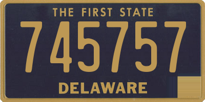 DE license plate 745757