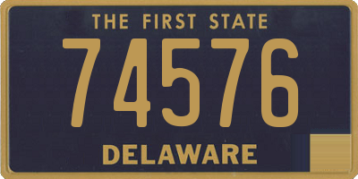 DE license plate 74576