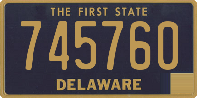 DE license plate 745760