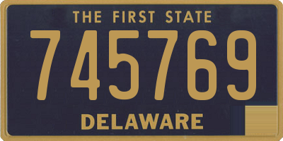 DE license plate 745769
