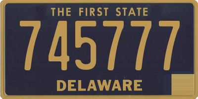 DE license plate 745777