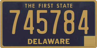 DE license plate 745784