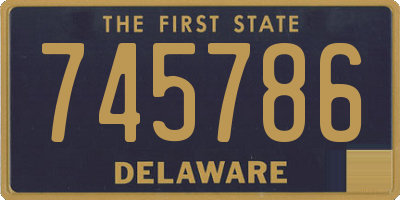 DE license plate 745786