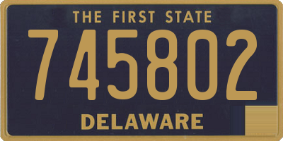 DE license plate 745802