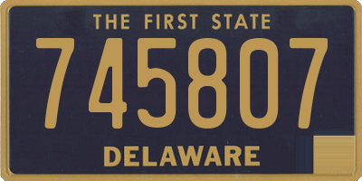 DE license plate 745807