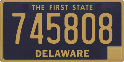 DE license plate 745808