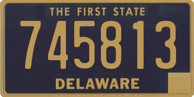 DE license plate 745813