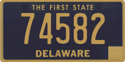 DE license plate 74582