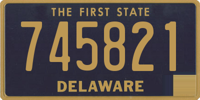 DE license plate 745821