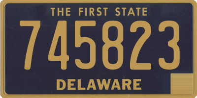 DE license plate 745823