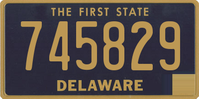 DE license plate 745829