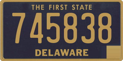 DE license plate 745838