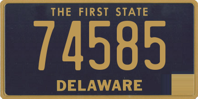 DE license plate 74585