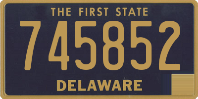 DE license plate 745852