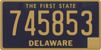 DE license plate 745853