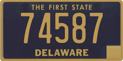 DE license plate 74587