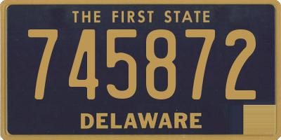 DE license plate 745872