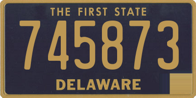 DE license plate 745873