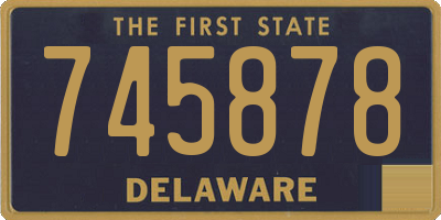 DE license plate 745878