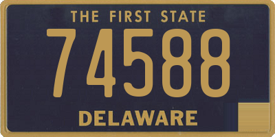 DE license plate 74588